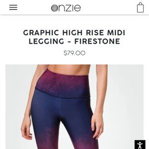 Onzie Graphic High Rise Midi Legging Firestone
